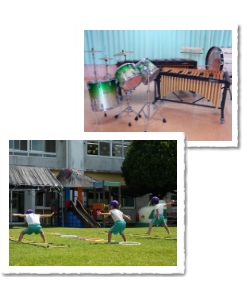 音楽と運動遊びイメージ